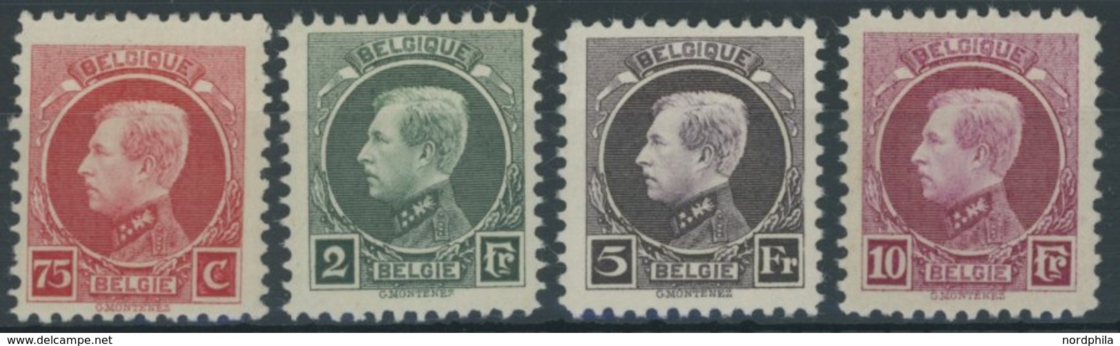 BELGIEN 181-84 **, 1922/3, König Albert I, Postfrischer Prachtsatz, Mi. 60.- - Andere & Zonder Classificatie