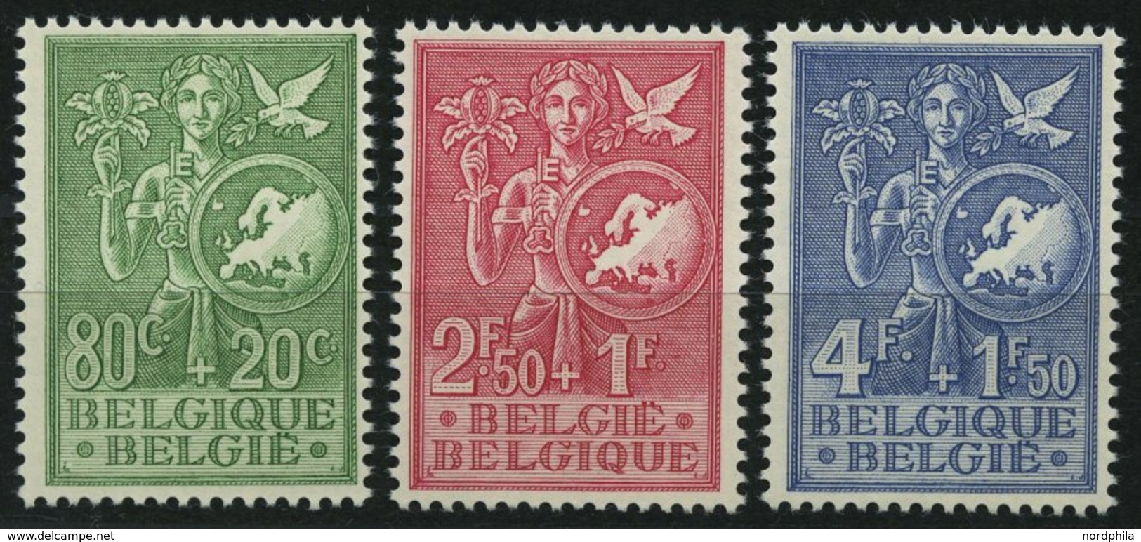 BELGIEN 976-78 **, 1953, Büro Der Europäischen Jugend, Prachtsatz, Mi. 65.- - Other & Unclassified