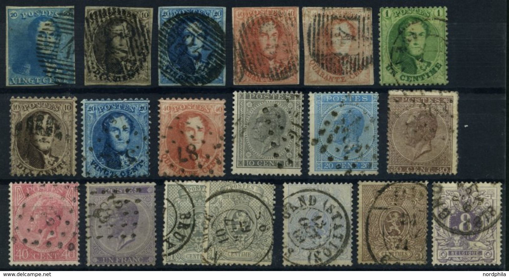 SAMMLUNGEN, LOTS O, 1849-1870, Kleines Lot Von 19 Gestempelten Werten, U.a. Nr. 2,3A,9 (2x), 21/2 Etc., Meist Pracht - Colecciones