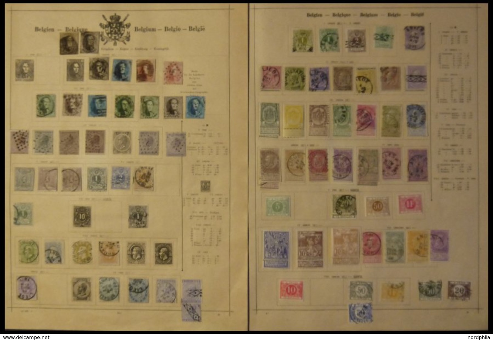 SAMMLUNGEN, LOTS O,* , 1849-1915, Alter Sammlungsteil Belgien Auf Seiten, Etwas Unterschiedlich, Fundgrube! - Colecciones