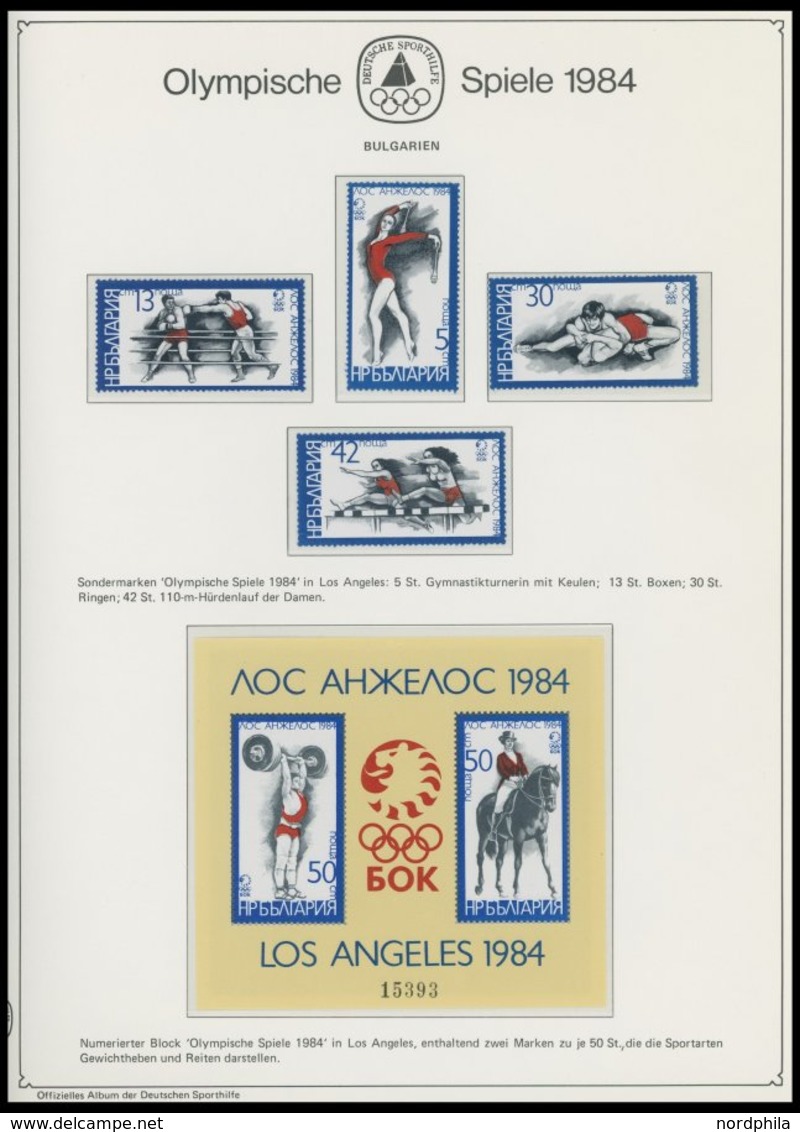 SAMMLUNGEN, LOTS **, 1983/4, Olympische Spiele, Komplette Partie, Prach - Collections, Lots & Series