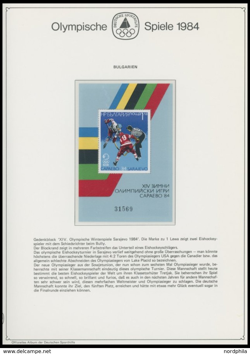 SAMMLUNGEN, LOTS **, 1983/4, Olympische Spiele, Komplette Partie, Prach - Collections, Lots & Series