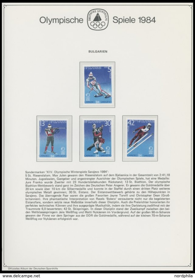 SAMMLUNGEN, LOTS **, 1983/4, Olympische Spiele, Komplette Partie, Prach - Verzamelingen & Reeksen