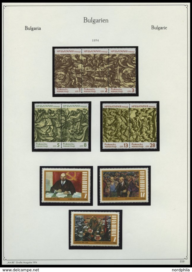 SAMMLUNGEN, LOTS **, Postfrische Sammlung Bulgarien Von 1965-81 Im KA-BE Album, Bis 1977 Fast Komplett, Später Lückenhaf - Collections, Lots & Series
