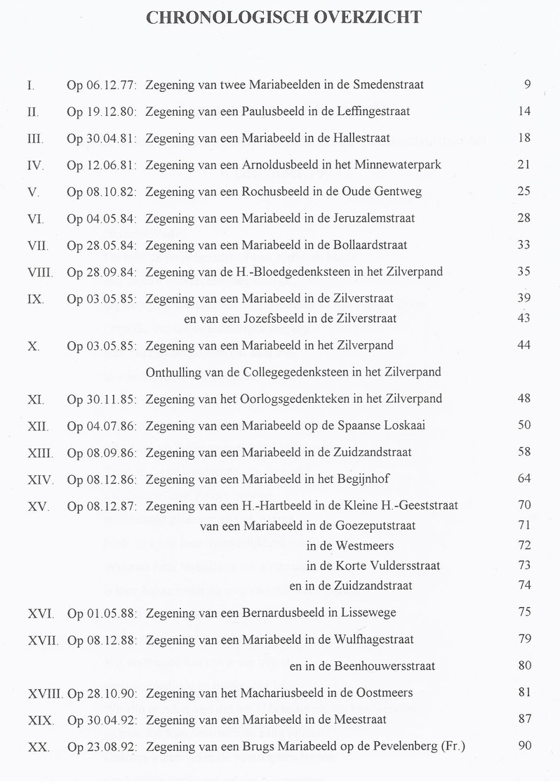 ZELDZAAM BRUGGE MARIASTAD V.Z.W. 1974 - 1994 OPLAGE 100 EX.. DIT IS NR. I VAN 9 EXTRA-NUMMERS GAANDE VAN I TOT IX - Storia