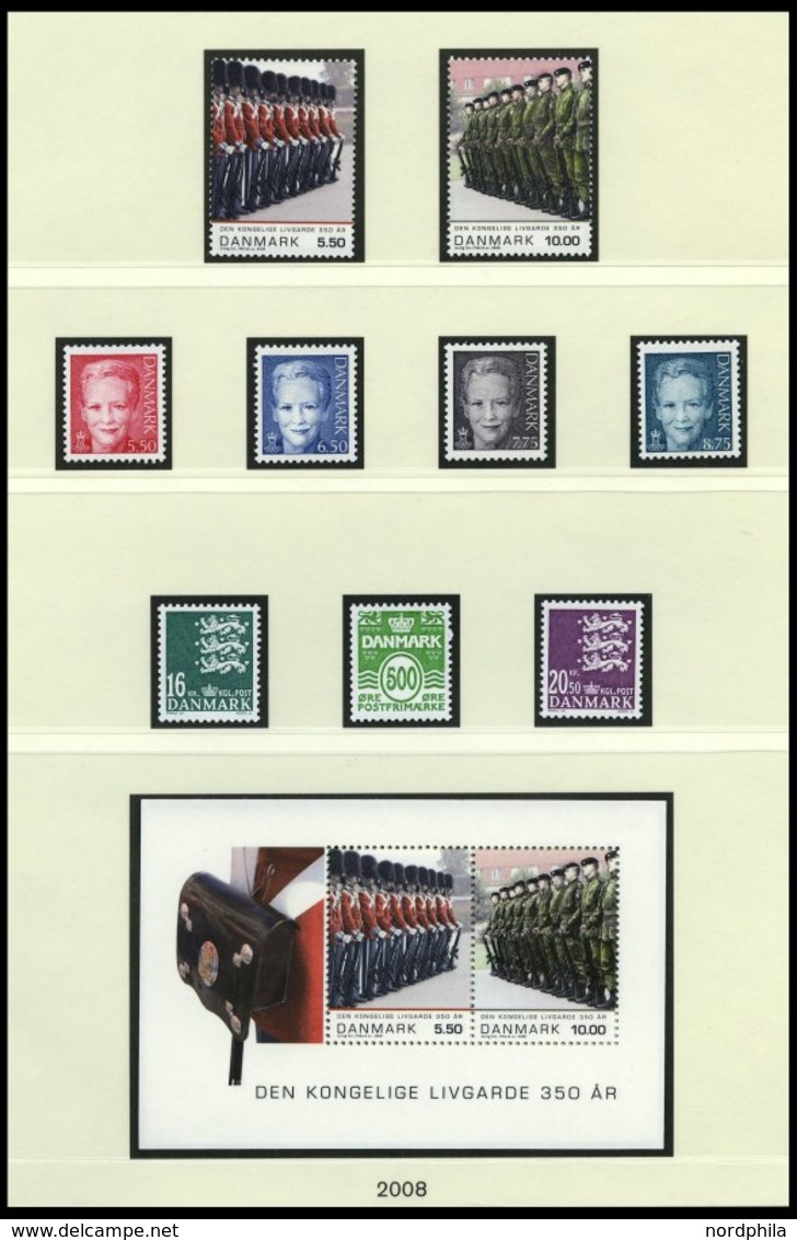 SAMMLUNGEN, LOTS **, Wohl Komplette Postfrische Sammlung Dänemark Von 1972-2008 In 3 Lindner Falzlosalben, Sehr Hoher No - Andere & Zonder Classificatie