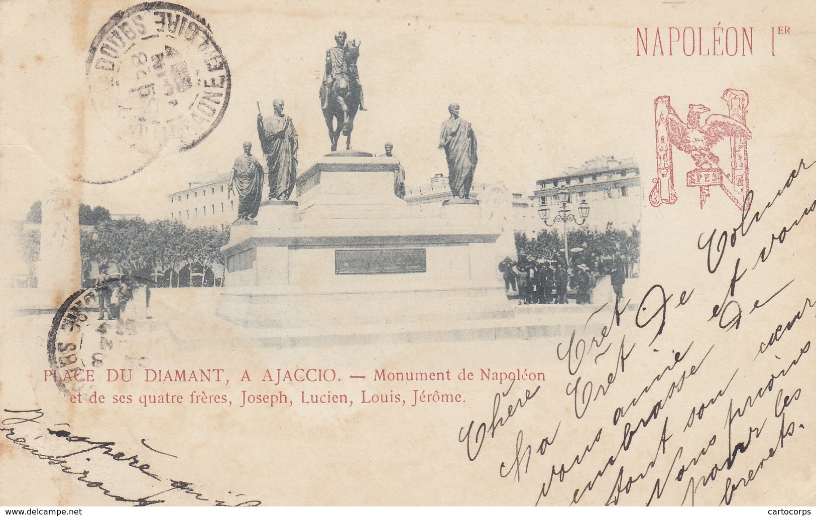 20 - Corse Du Sud - Ajaccio - Place Du Diament - Monument De Napoléon - Ses Quatres Frères - Joseph-Lucien-Louis-Jérôme - Ajaccio