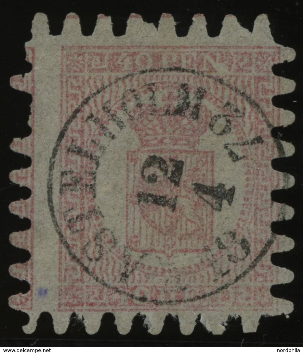 FINNLAND 9Cx O, 1866, 40 P. Rosakarmin Mit Plattenfehler Punkt Hinter PEN (Facit V8), Seltener K1 KASTELHOLM (R5), 11/2  - Andere & Zonder Classificatie