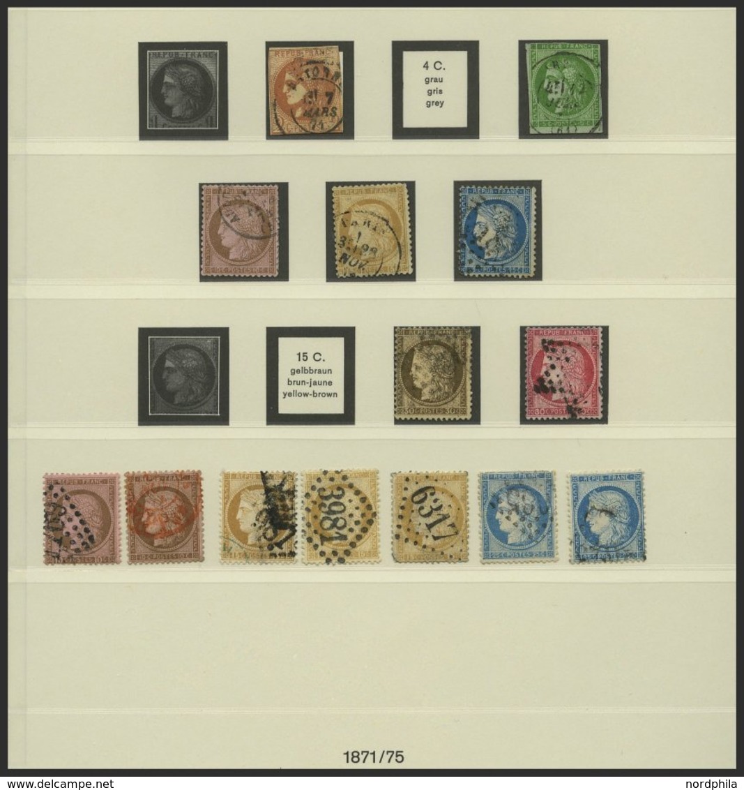 SAMMLUNGEN *,o, **, Sammlung Frankreich Von 1889-1959 In 2 Lindner Falzlosalben Mit Guten Mittleren Ausgaben, Der Klassi - Collections