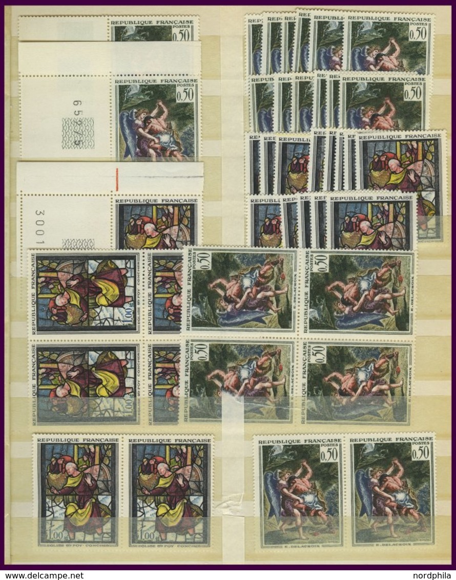 LOTS **, 1961-63, 1. - 4. Gemälde-Ausgabe, Je 20x, Z.T. In Viererblocks, Pracht - Verzamelingen
