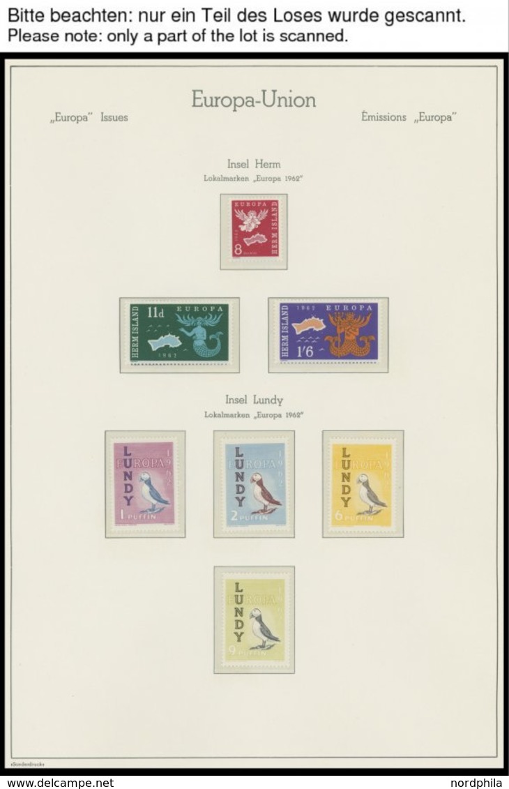 SAMMLUNGEN, LOTS **,o , 1961/2, Sammlung Verschiedener Lokalmarken: Insel Herm, Lundy, Alderney, Sark, Jethow Und Sanda, - Collections