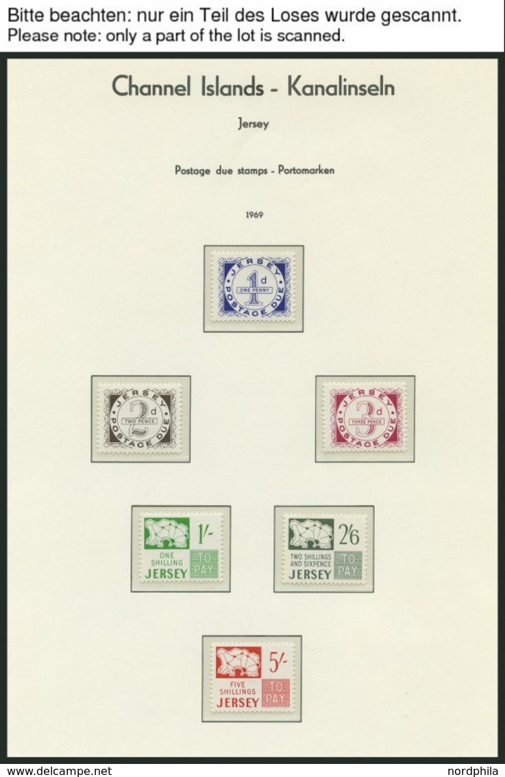 JERSEY P **, Portomarken: 1969-82, Komplett Auf Leuchtturm Falzlosseiten, Pracht - Jersey