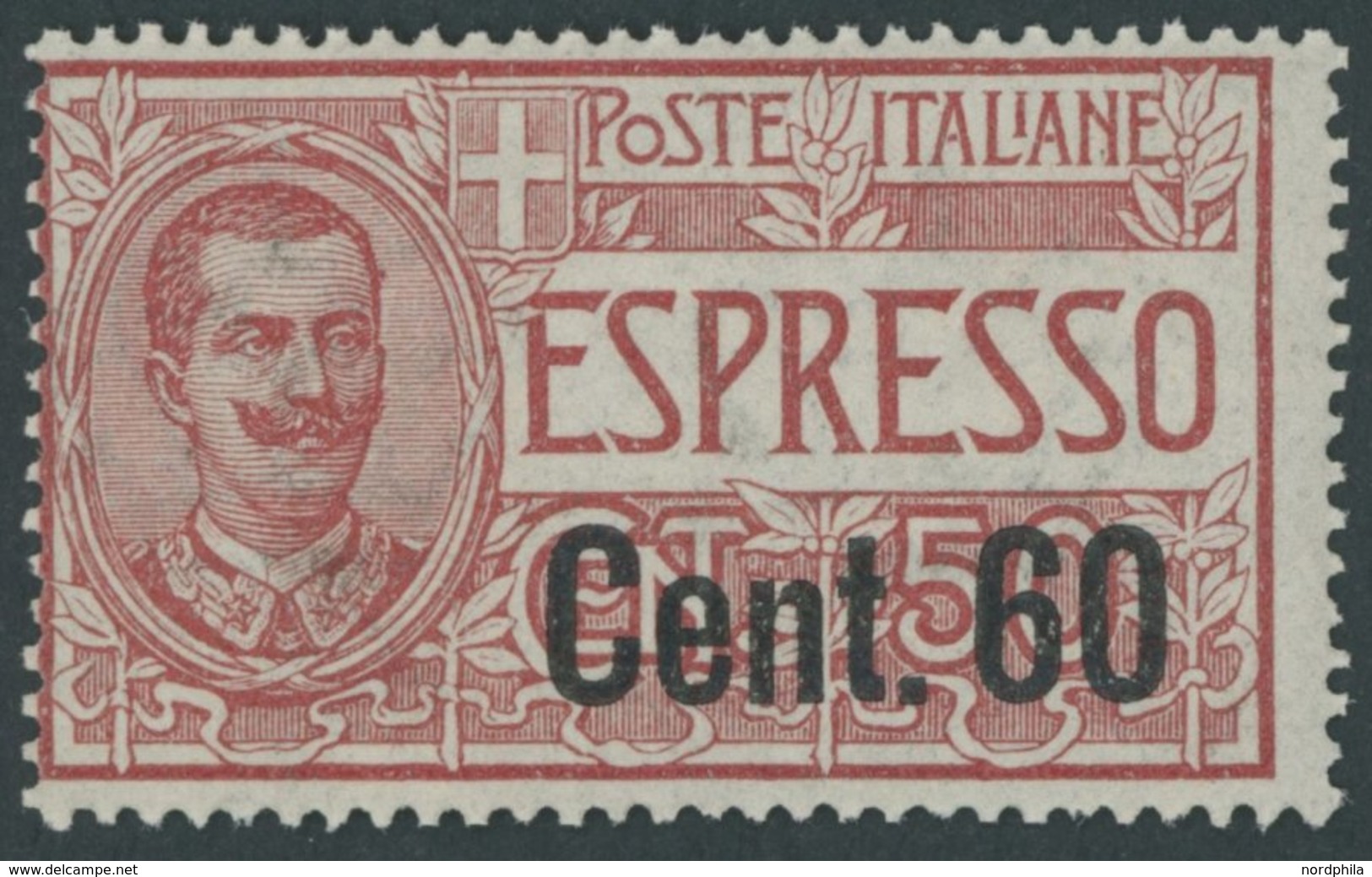 ITALIEN 148 **, 1922, 60 C. Auf 50 C. Eilmarke, Postfrisch, Pracht, Mi. 60.- - Afgestempeld