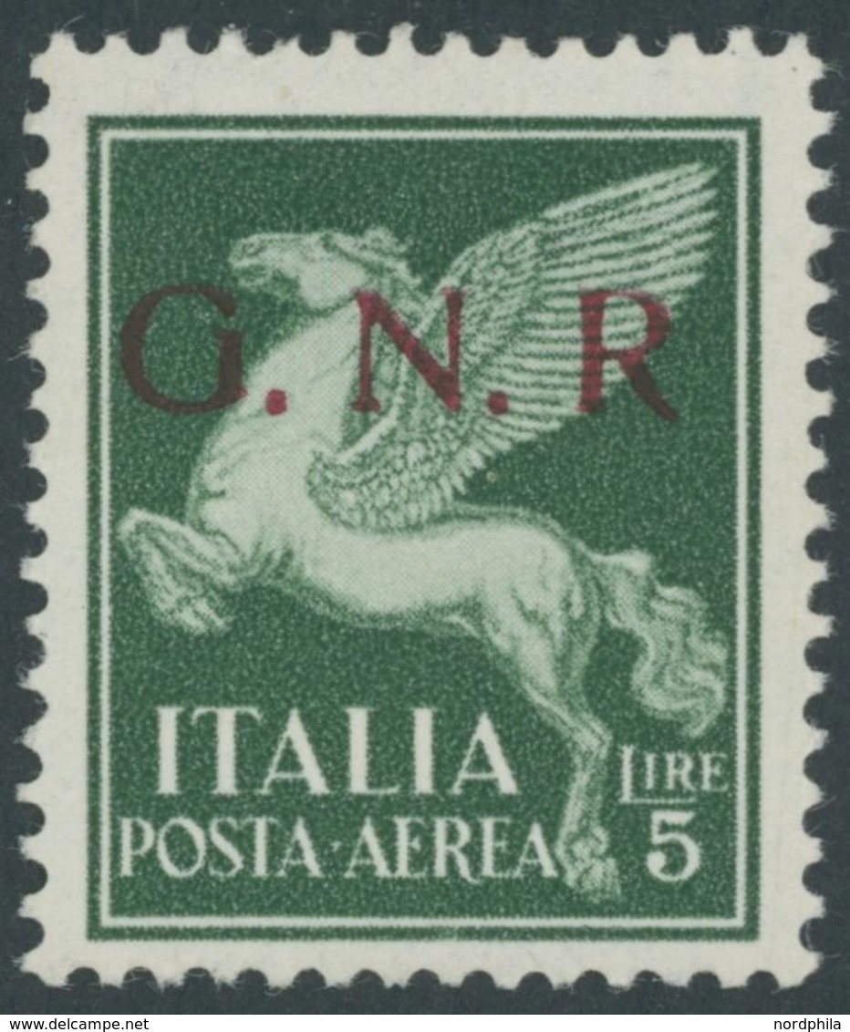 MILITÄRPOST-G.N.R. 41I **, 1923, 5 L. Grün Flugpost, Aufdruck-Type I, Postfrisch, Pracht, Signiert, Mi. 150.- - Non Classificati