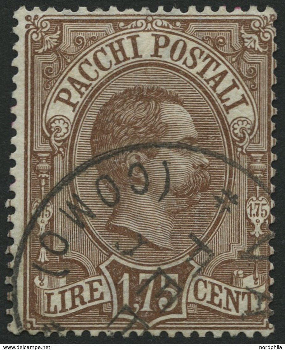 PAKETMARKEN Pa 6 O, 1884, 1.75 L. Dunkelbraun, üblich Gezähnt Pracht, Mi. 100.- - Pacchi Postali