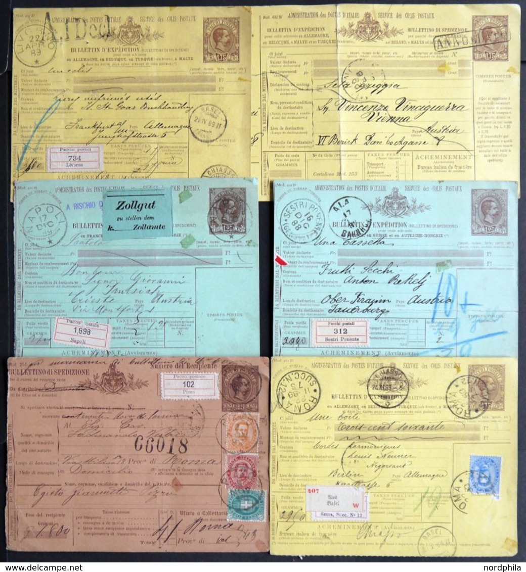 GANZSACHEN 1988/90, 6 Verschiedene Paketkarten, Teils Mit Zusatzfrankatur, Etwas Unterschiedlich - Zonder Classificatie