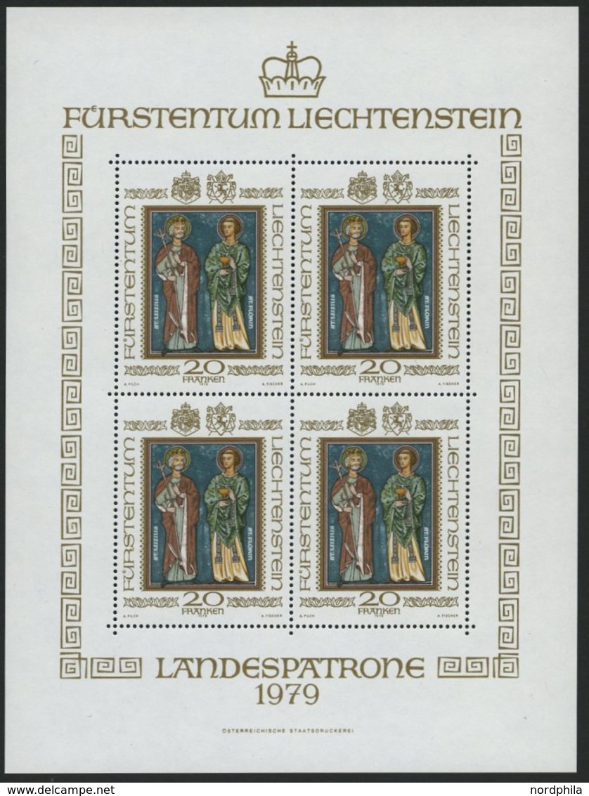 LIECHTENSTEIN 734KB **, 1979, 20 Fr. Landespatrone Im Kleinbogen, Pracht, Mi. 100.- - Andere & Zonder Classificatie