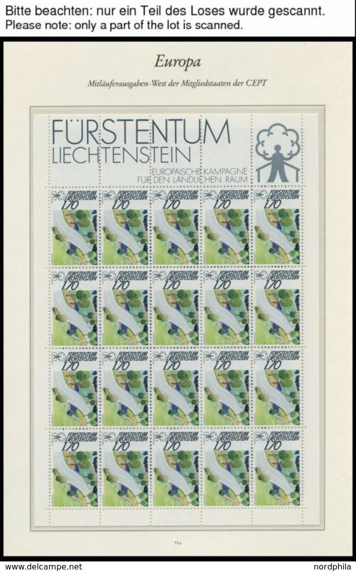 LIECHTENSTEIN 939-41KB **, 1988, Europäische Kampagne Für Den Ländlichen Raum In Kleinbogen, Pracht - Andere & Zonder Classificatie