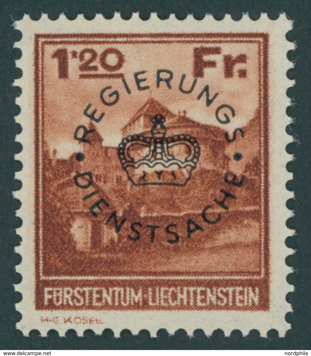 DIENSTMARKEN D 10 **, 1933, 1.20 Fr. Schwarzbraunorange, Postfrisch, Pracht, Mi. 260.- - Servizio