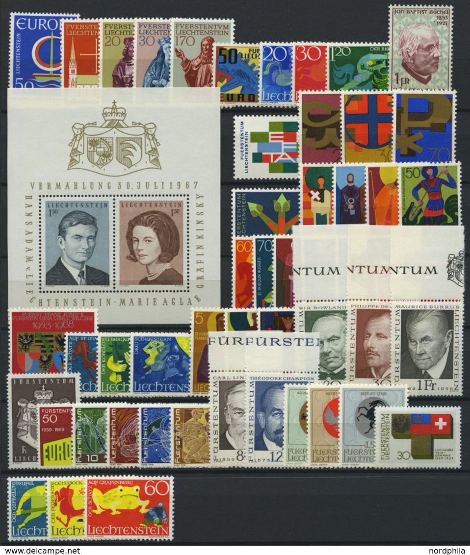 SAMMLUNGEN **, Komplette Postfrische Sammlung Liechtenstein Von 1961-69, Prachterhaltung - Collections