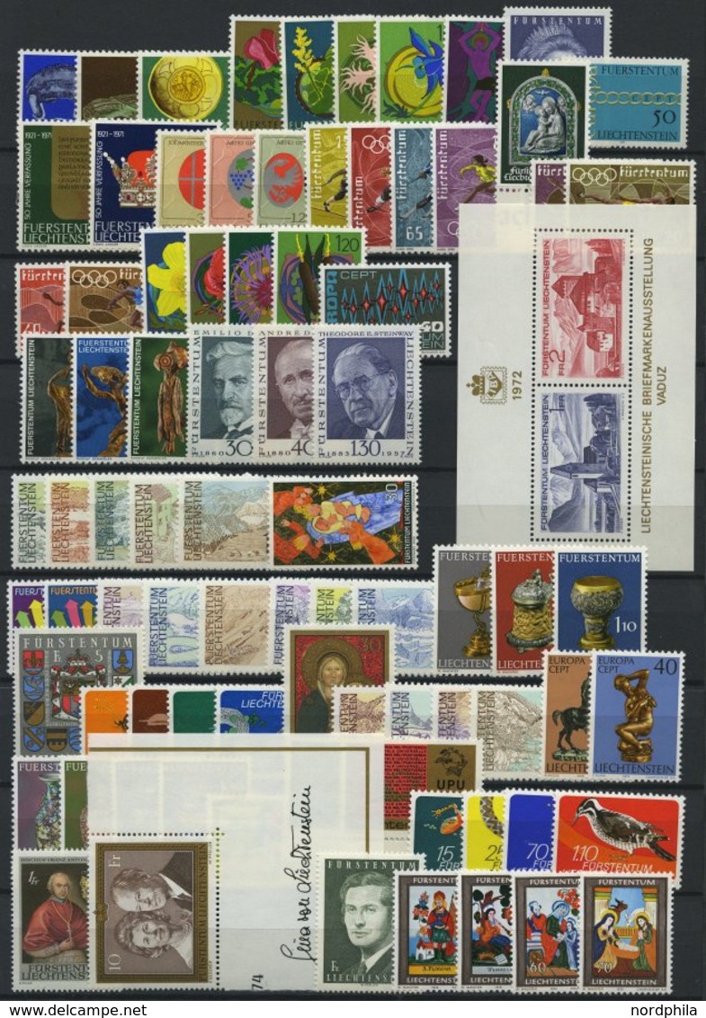 SAMMLUNGEN **, Komplette Postfrische Sammlung Liechtenstein Von 1971-80, Prachterhaltung - Verzamelingen