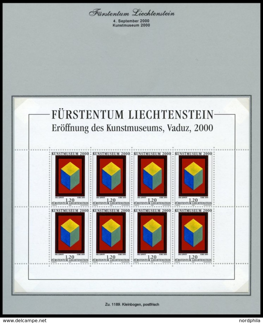 SAMMLUNGEN, LOTS **,Brief , saubere Sammlung Liechtenstein von 1996-2000, jeweils **, auf FDC`s (nur 1151 fehlt) und auf