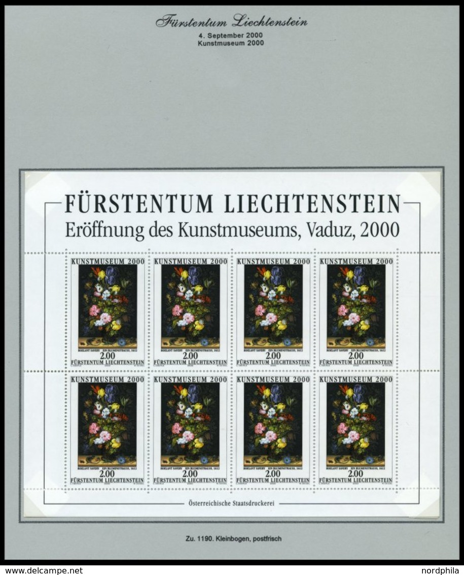 SAMMLUNGEN, LOTS **,Brief , saubere Sammlung Liechtenstein von 1996-2000, jeweils **, auf FDC`s (nur 1151 fehlt) und auf