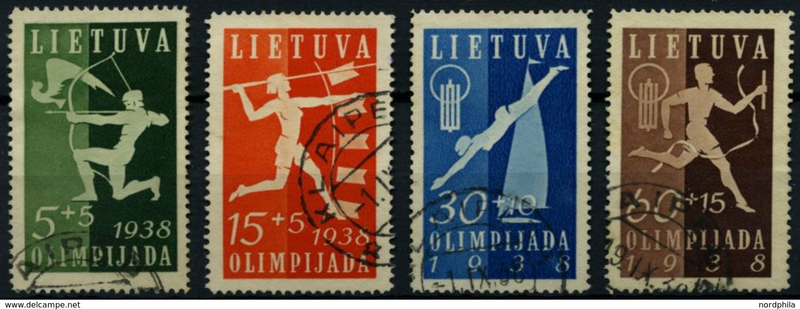 LITAUEN 417-20 O, 1938, Nationale Sportspiele, Prachtsatz, Mi. 60.- - Lithuania