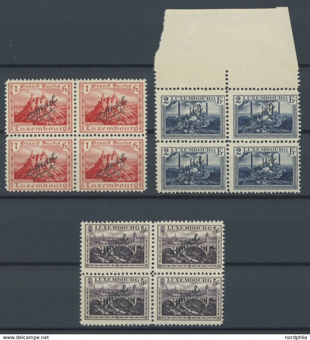 DIENSTMARKEN D 109-23 VB **, 1922, Officiel In Viererblocks, Postfrisch, Pracht, Mi. 260.- - Dienst