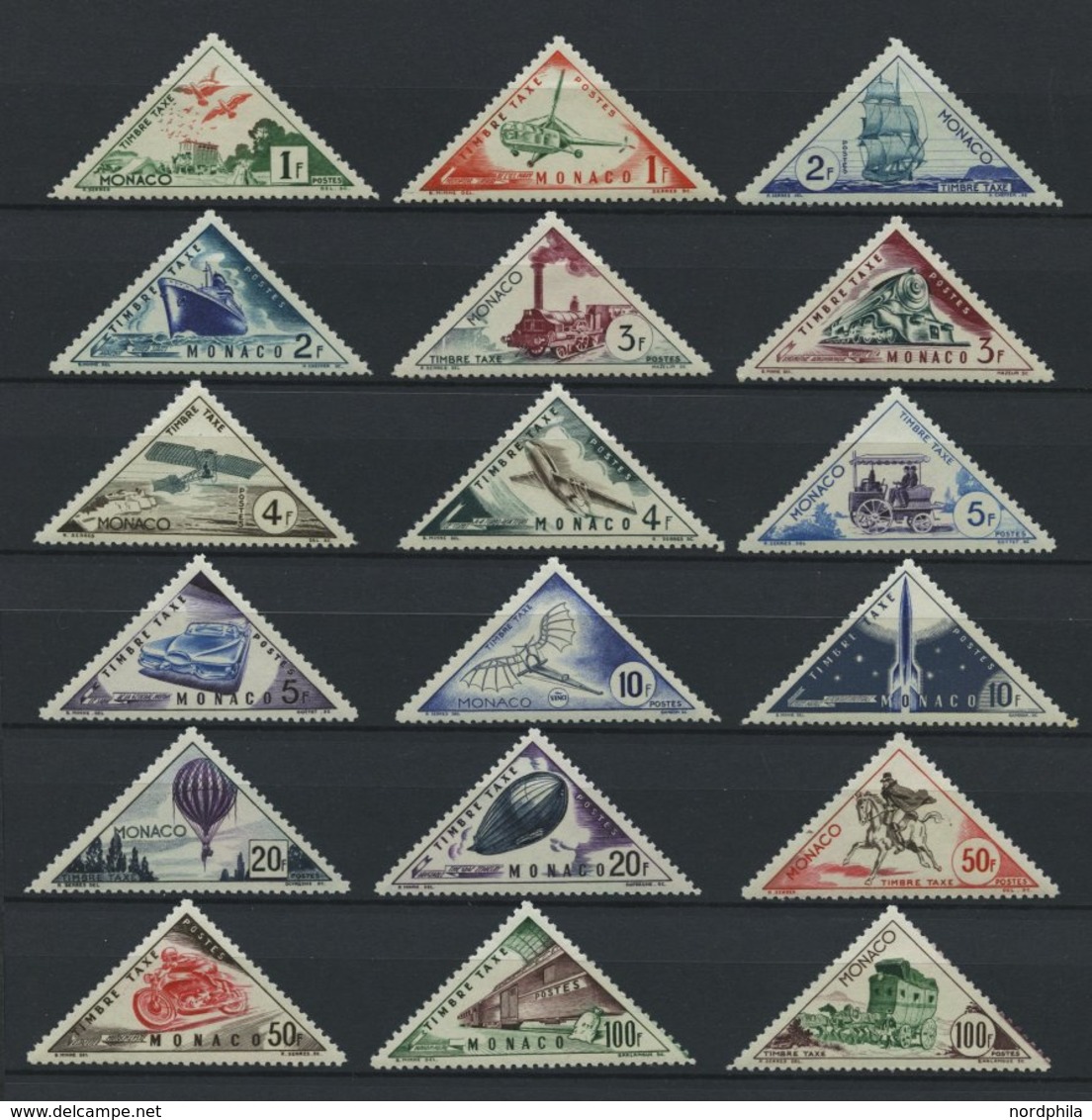 DIENSTMARKEN D 40-57 *, 1953, Verkehrsmittel, Falzrest, Prachtsatz - Postage Due