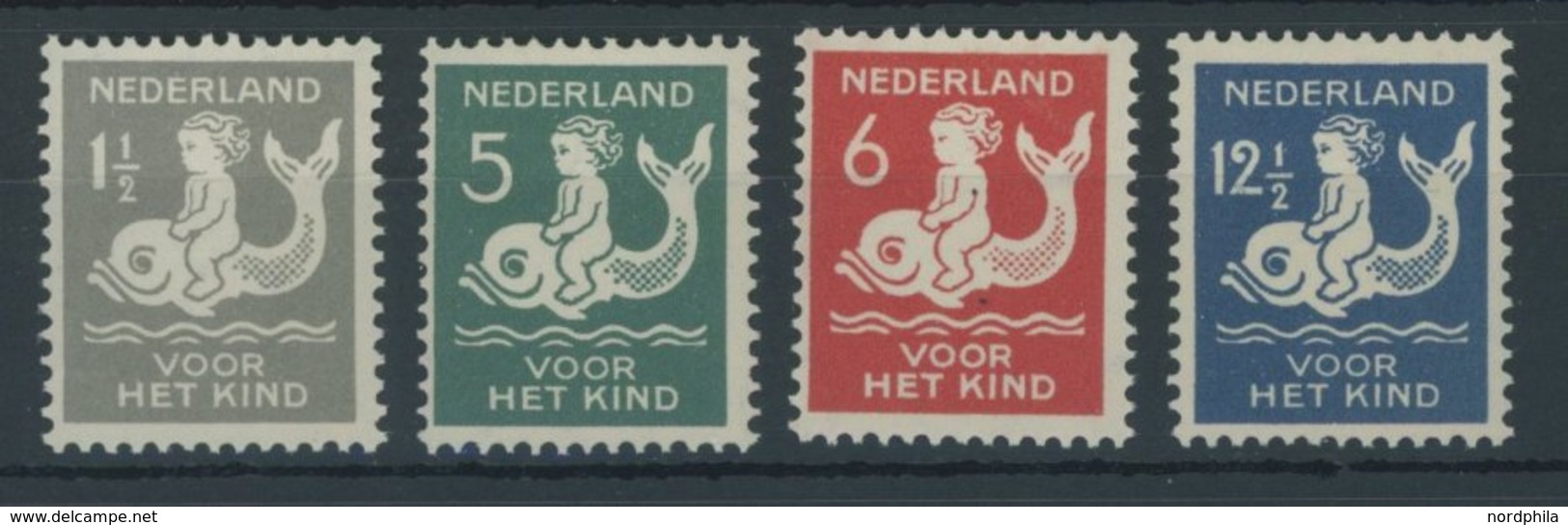 NIEDERLANDE 229-32A **, 1929, Voor Het Kind, Gezähnt K 121/2, Postfrischer Prachtsatz, Mi. 75.- - Netherlands