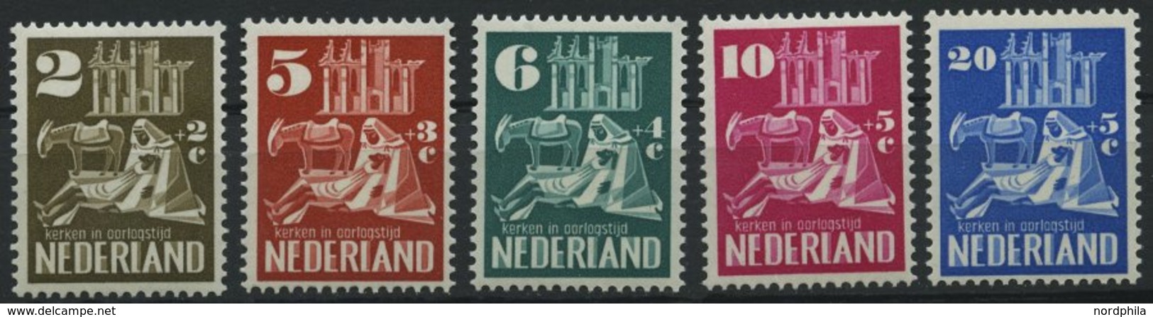 NIEDERLANDE 558-62 **, 1950, Wiederaufbau, Prachtsatz, Mi. 90.- - Nederland