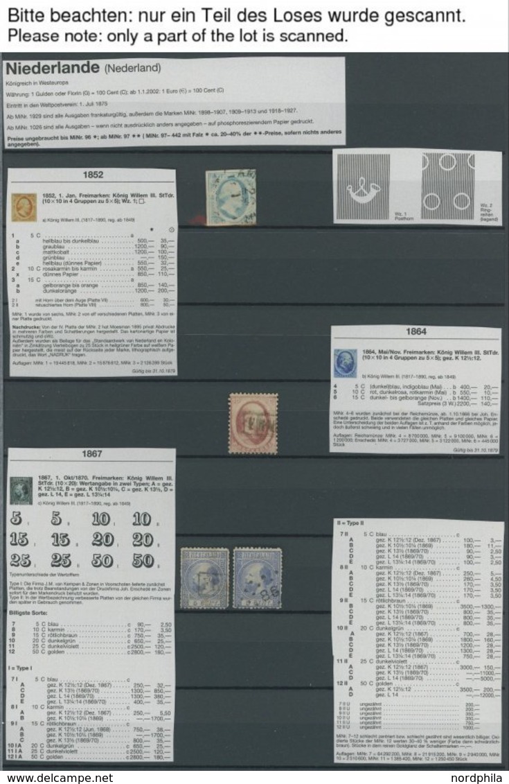 SAMMLUNGEN, LOTS **,o,* , 1852-1999, Anfängersammlung Niederlande In 3 Einsteckbüchern, Ohne Spitzenwerte, Aber Einige M - Verzamelingen