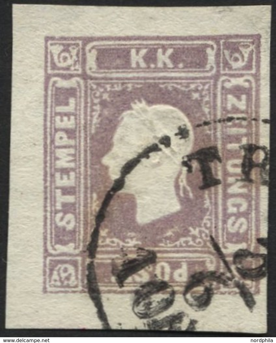 ÖSTERREICH 17 O, 1858, 1.05 Kr. Lila, Pracht, Gepr. Ressel, Mi. 400.- - Used Stamps