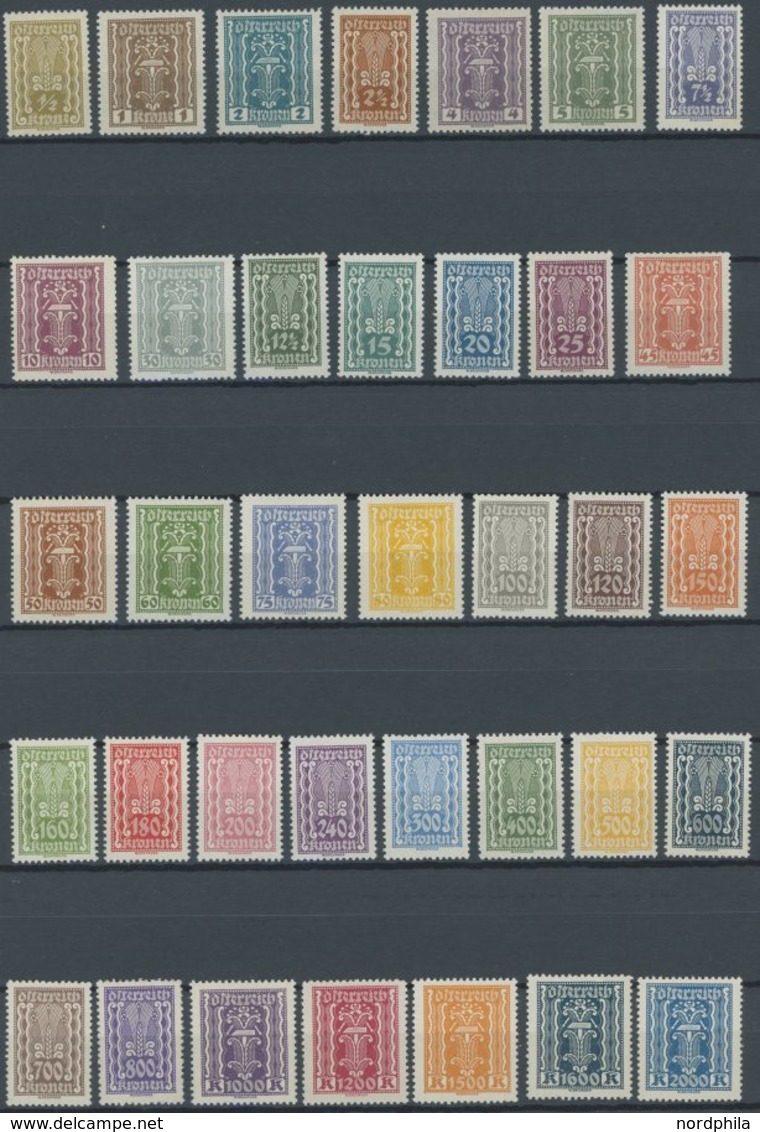 ÖSTERREICH 1918-1938 360-97 **, 1922, Freimarken, Postfrischer Prachtsatz, Mi. 270.- - Otros & Sin Clasificación