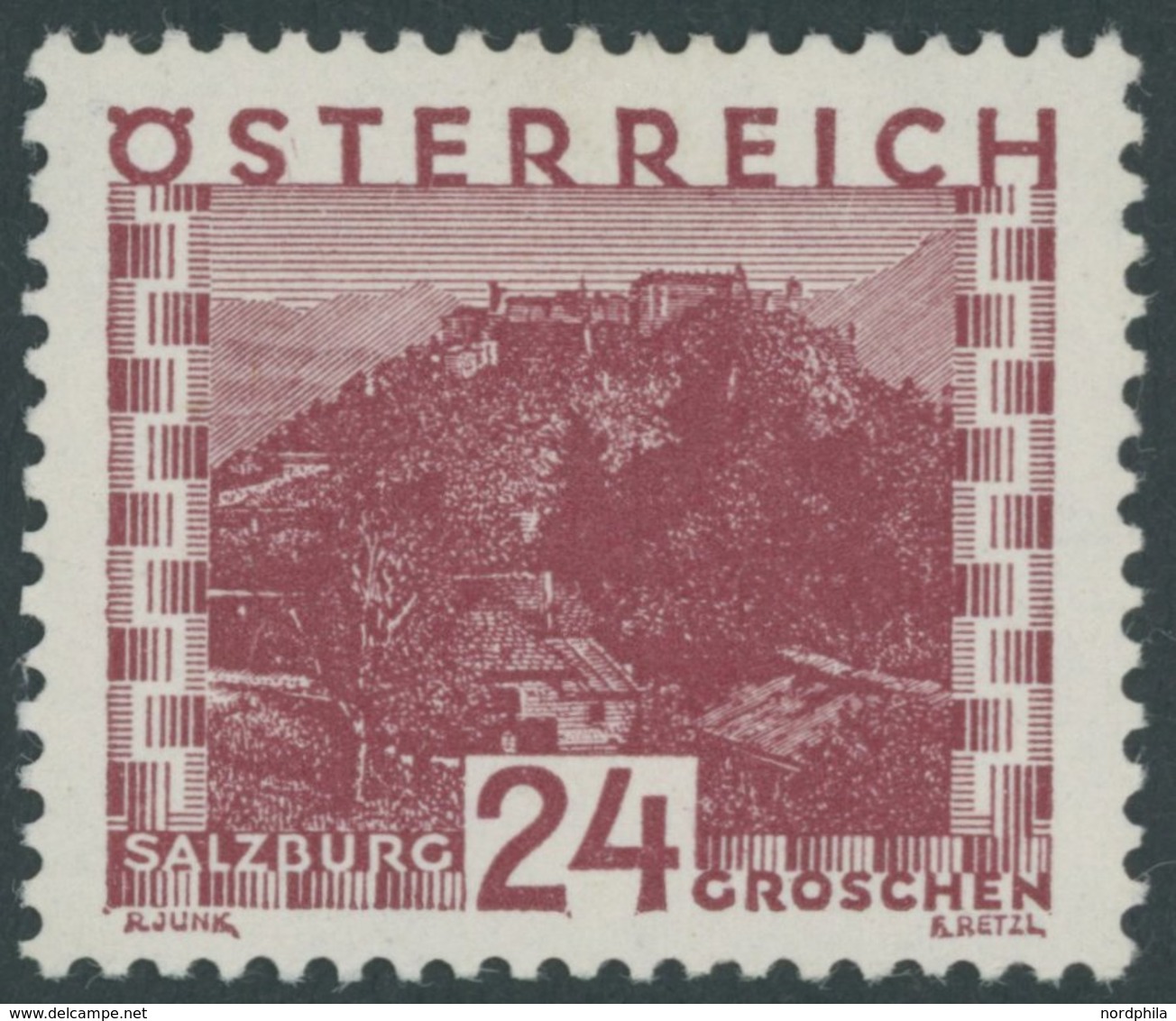 ÖSTERREICH 1918-1938 504 **, 1929, 24 G. Festung Hohensalzburg, Postfrisch, Pracht, Mi. 70.- - Andere & Zonder Classificatie