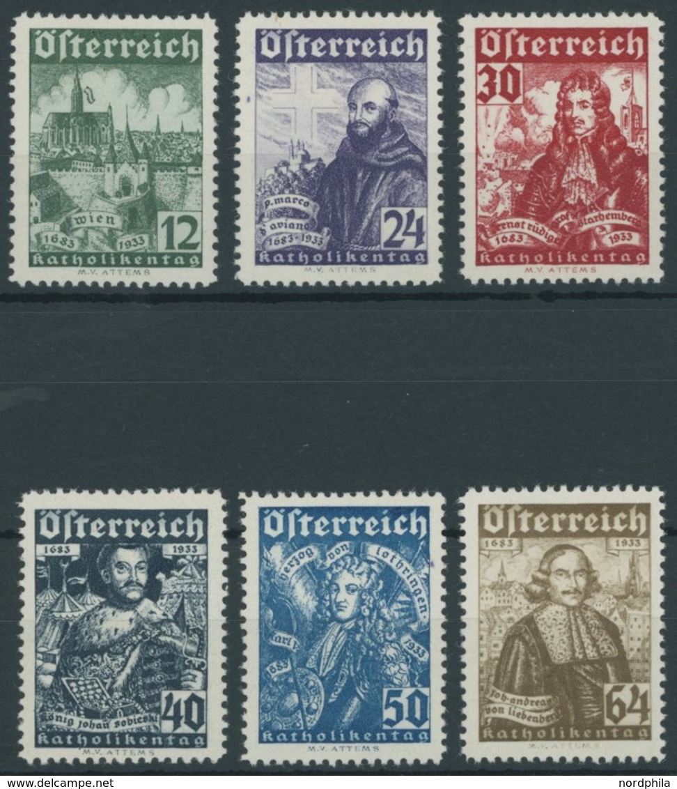 ÖSTERREICH 1918-1938 557-62 *, 1933, Katholikentag, Falzrest, Prachtsatz - Altri & Non Classificati