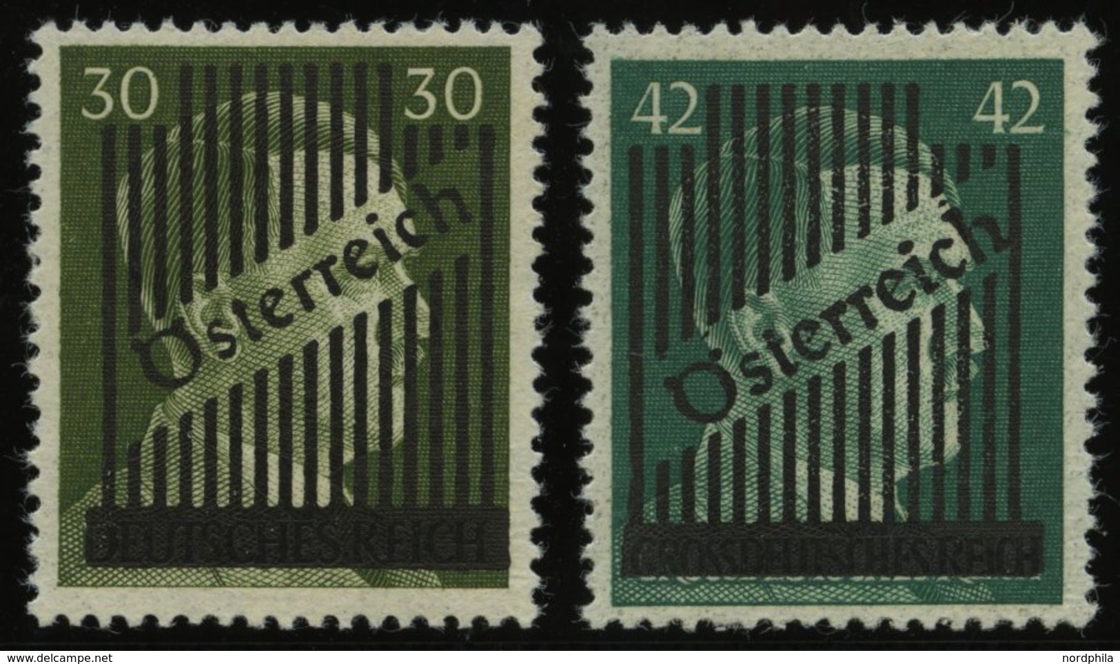 ÖSTERREICH 672/3II **, 1945, 30 Und 42 Pf. Gitteraufdruck, Type II, 2 Prachtwerte, Gepr. Sturzeis, Mi. 105.- - Autres & Non Classés