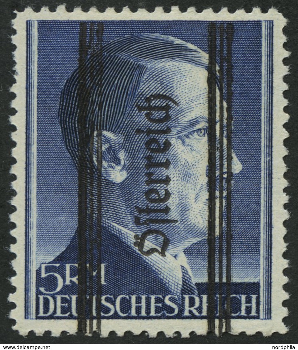 ÖSTERREICH 696IIA **, 1945, 5 RM Grazer Aufdruck, Type II, Kleiner Zahnfehler Sonst Pracht, Mi. 400.- - Altri & Non Classificati