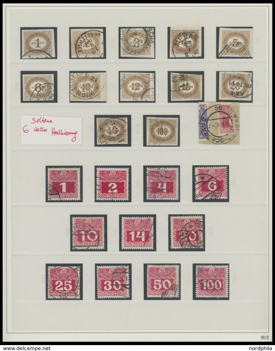 PORTOMARKEN O, 1894-1922, Gestempelter Sammlungsteil Portomarken Auf SAFE Dual Seiten, Fast Nur Prachterhaltung - Postage Due