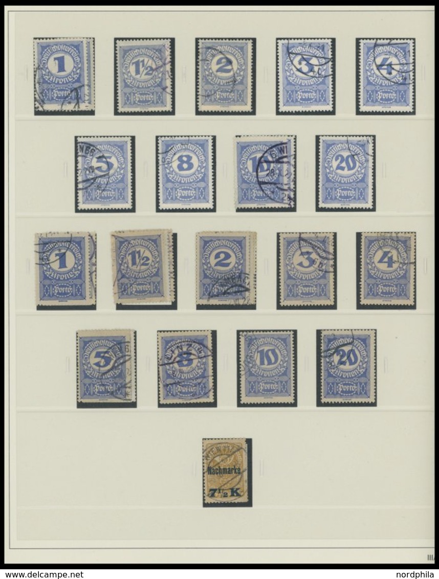 PORTOMARKEN O, 1894-1922, Gestempelter Sammlungsteil Portomarken Auf SAFE Dual Seiten, Fast Nur Prachterhaltung - Postage Due