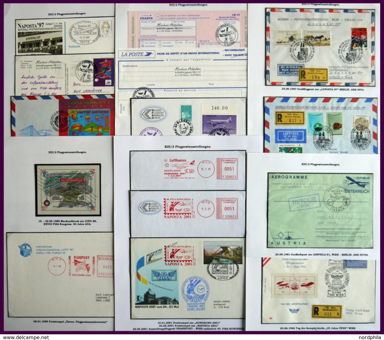 SONDERFLÜGE 1967-2001, Interessante Partie Von 70 Verschiedenen Luftpost-Sonderbelegen, Pracht - Andere & Zonder Classificatie