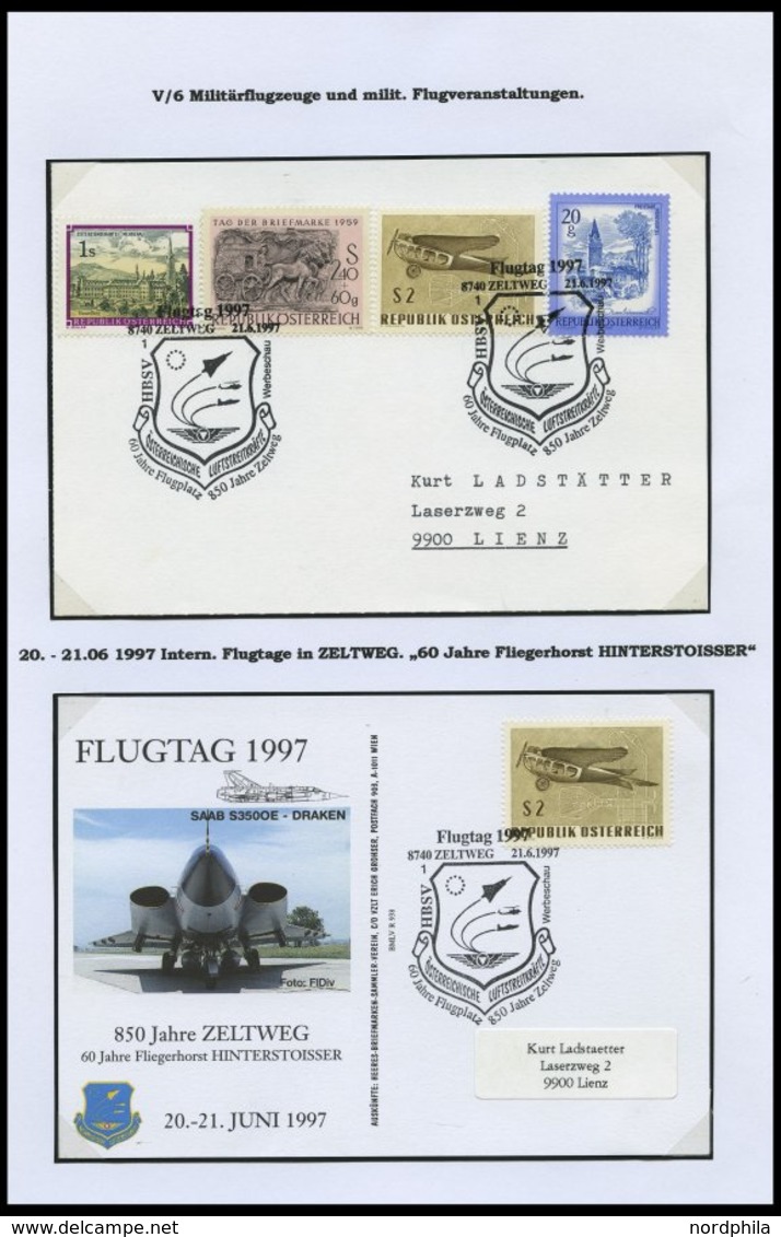 SONDERFLÜGE 1978-2003, 13 Verschiedene Sonderbelege Militärflugzeuge Und Militärische Flugveranstaltungen, Pracht - Altri & Non Classificati