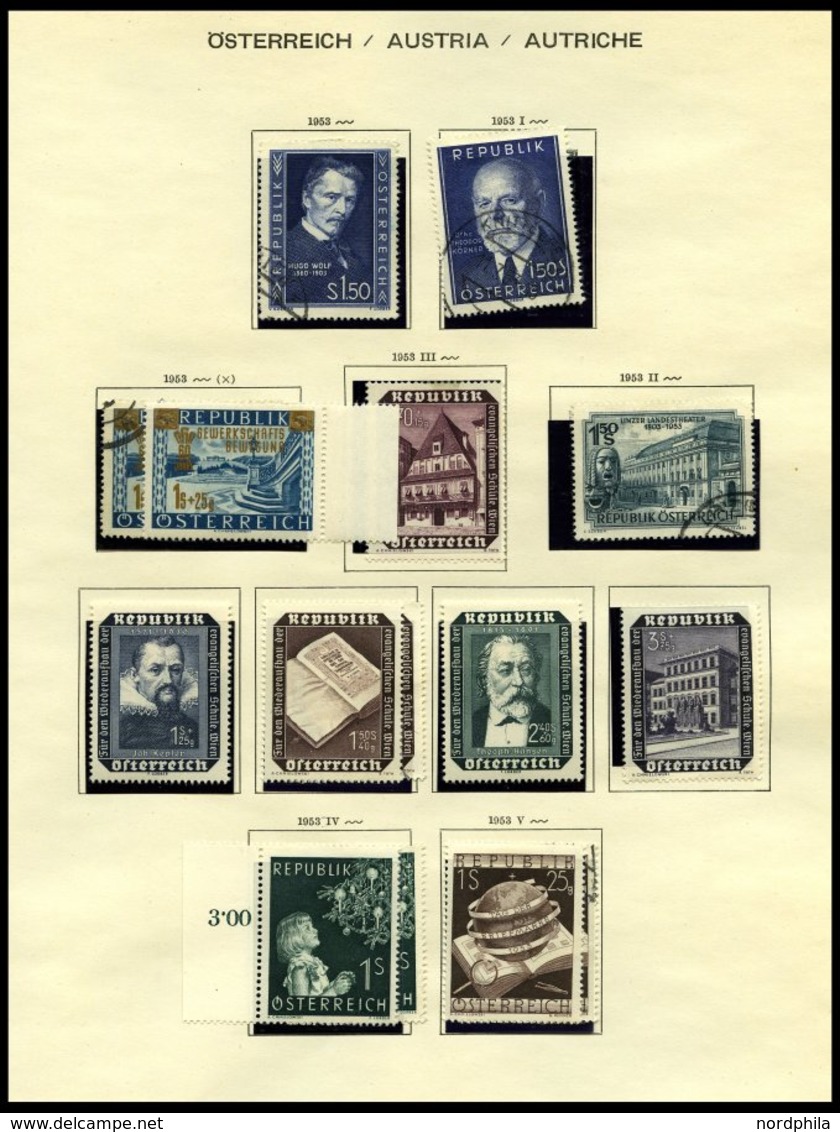 SAMMLUNGEN *,o, **, 1945-68, Sammlung Auf Schaubek-Seiten Mit Noch Guten Werten Und Sätzen, Z.T. Zweifach (*,** Und Gest - Collections