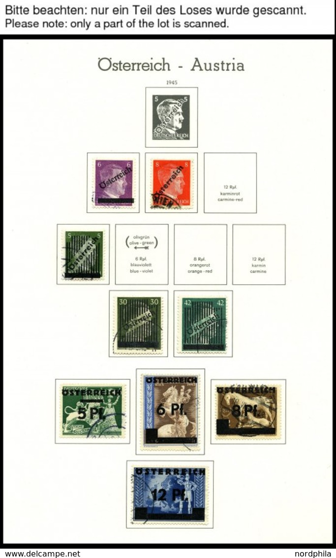 SAMMLUNGEN O, Gestempelte Sammlung Österreich Von 1945-75 Im Leuchtturm Falzlosalbum, Ab 1952 Bis Auf Wenige Werte Kompl - Verzamelingen