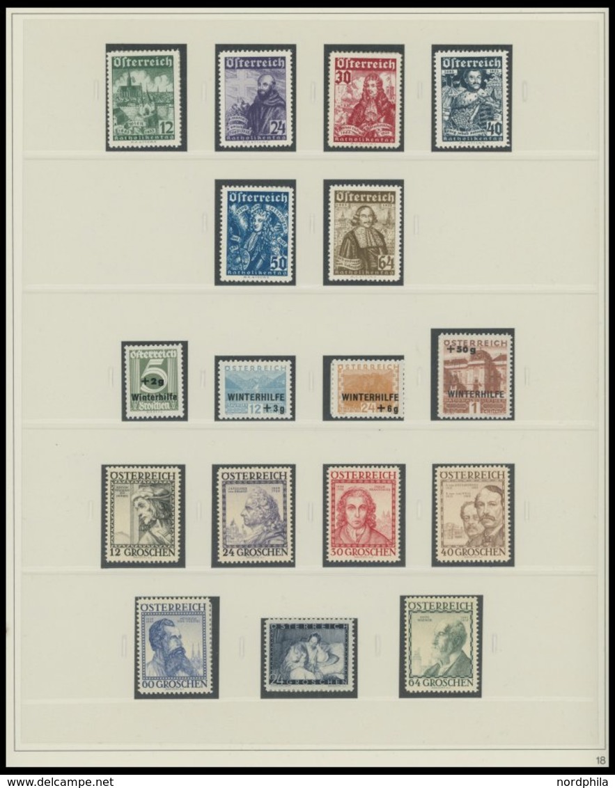 SAMMLUNGEN **,* , Ungebrauchte, Teils Postfrische Sammlung Österreich Von 1922-1937 Mit Vielen Guten Werten Und Sätzen,  - Collections