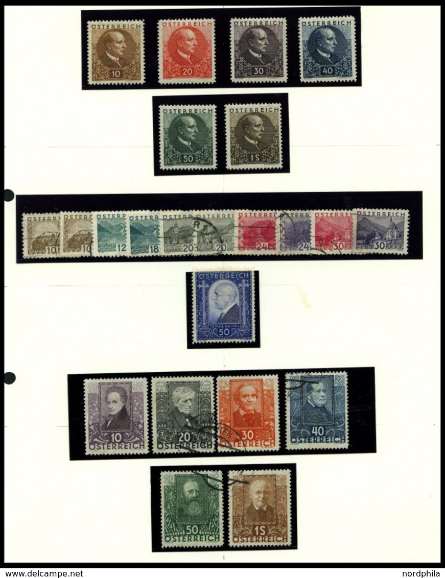 SAMMLUNGEN O,* , überwiegend Gestempelte Sammlung Österreich Von 1908-1937, Dabei Auch Gute Mittlere Ungebrauchte Ausgab - Collections