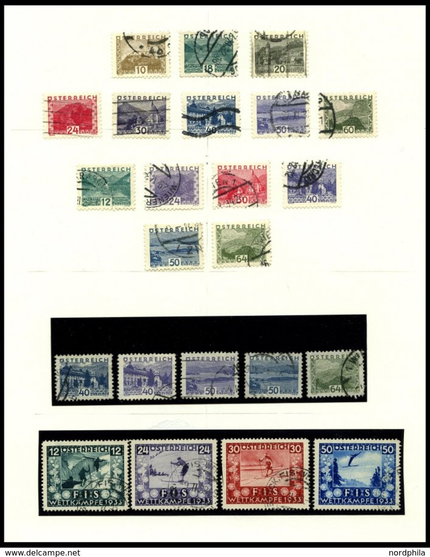 SAMMLUNGEN O,* , überwiegend Gestempelte Sammlung Österreich Von 1908-1937, Dabei Auch Gute Mittlere Ungebrauchte Ausgab - Collections