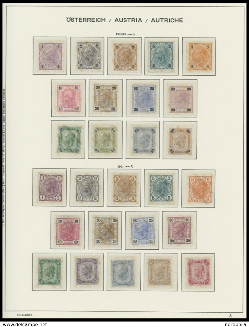 SAMMLUNGEN *,** , 1883-1919, Ungebrauchte Sammlung Österreich Mit Zahlreichen Guten Werten Und Sätzen, Meist Prachterhal - Collections