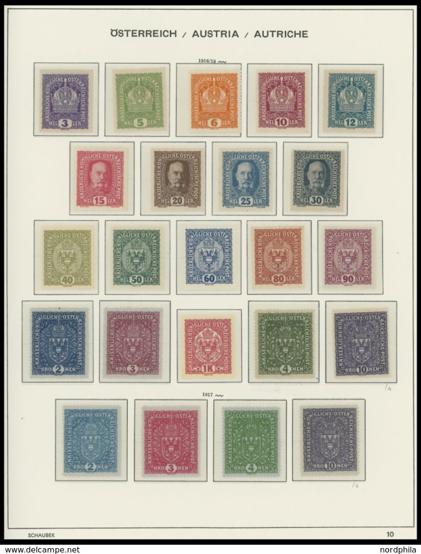 SAMMLUNGEN *,** , 1883-1919, Ungebrauchte Sammlung Österreich Mit Zahlreichen Guten Werten Und Sätzen, Meist Prachterhal - Collections